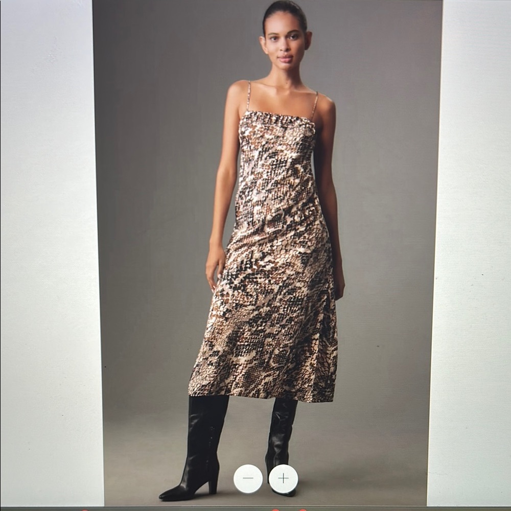 NWT, Anthologie Elegant Snake Print Dress, size M